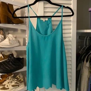 Umgee blue scalloped top